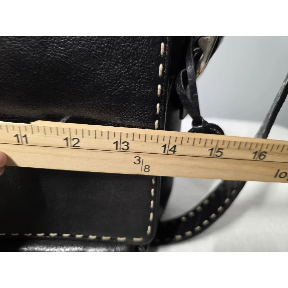 Vintage El Portal Messanger Leather Bag Black